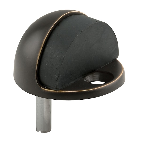 Prime-Line Door Stop, 1 in. Reach, Cast Brass, Oil Rubbed Bronze Finish, Floor Mount (Single Pack) 658-1024 - main